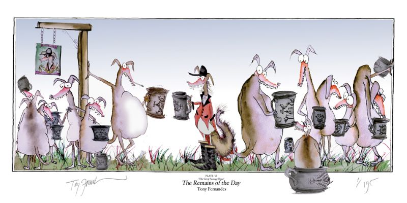 6) The Remains of the Day - fun country living art print by Tony Fernandes